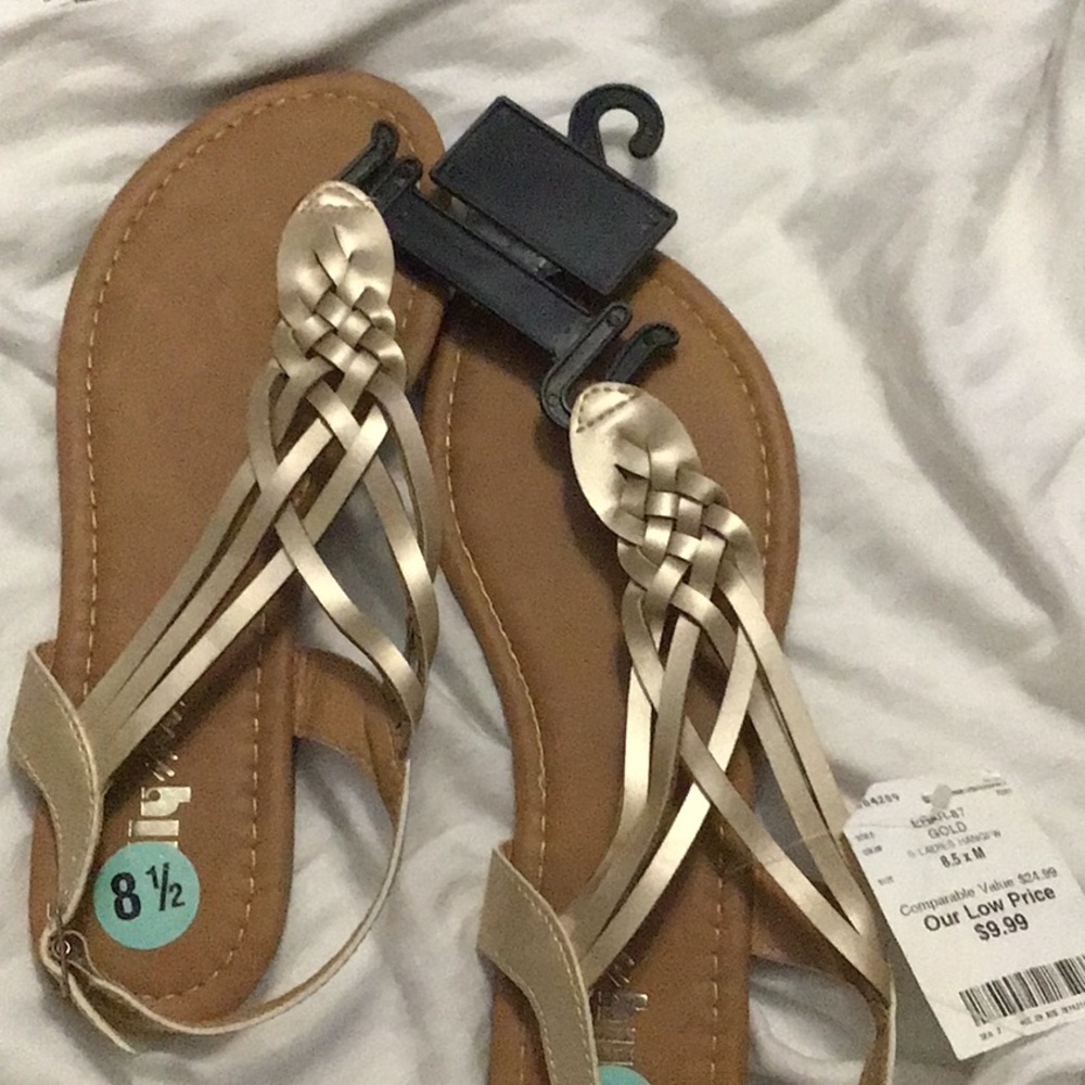 Gold summer sandals
